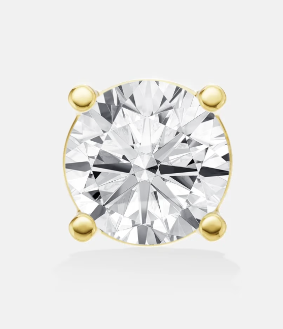 4 Prong, 3mm Lab Diamond - Threadless Pin