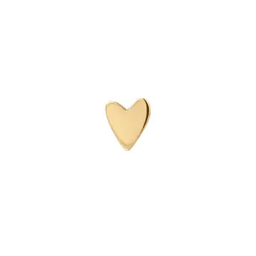 14k Lovely Day Internally Threaded Heart Stud
