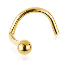 Gold Plain Ball Nose Stud