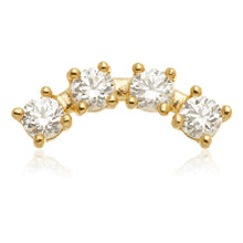Internal Gold Jeweled Prong Crescent