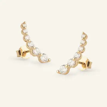 Elisabeth Curve Earring - Butterfly Back