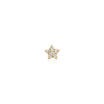 14k Mini Pave Star Internally Threaded