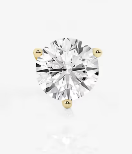 3 prong, 4mm Lab Diamond - Threadless Pin