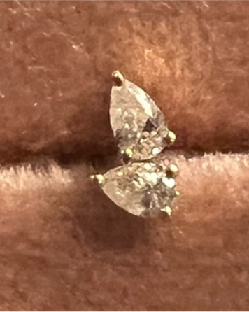 Diamond Pear Duo - Threadless Pin