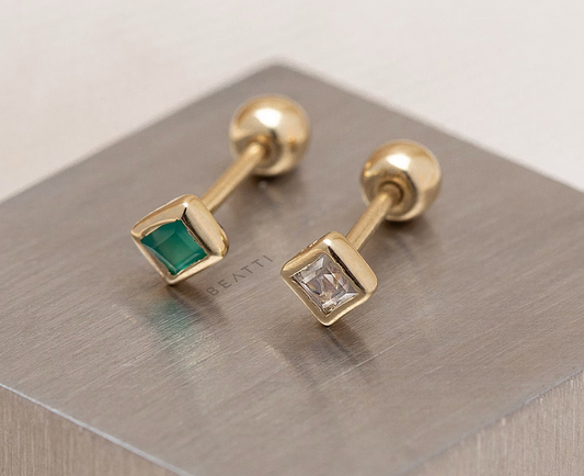 Square Bezel Gemstone - External Thread