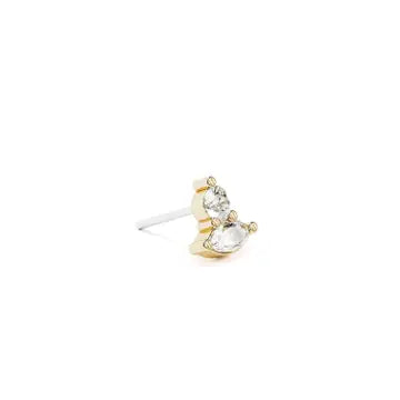 14K Gold Marquise Multi-Shape Diamond Threadless End
