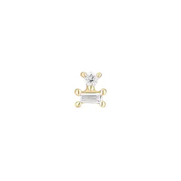 14k Uptown Girl Stud Internally Threaded